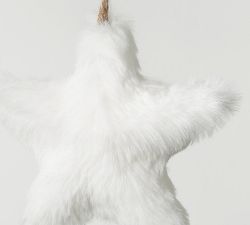 Fuzzy Faux Fur Star Ornament