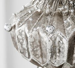 Mercury Glass Tinsel Finial Ornament