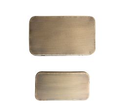 Metal Storage Boxes with Lids, Set of 2