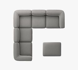 Mila 5-Piece L-Shaped Sectional with Ottoman