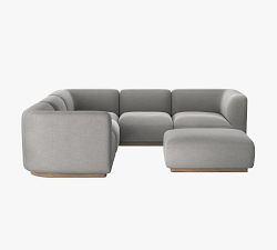 Mila 5-Piece L-Shaped Sectional with Ottoman
