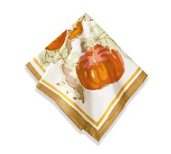 Pumpkin Printed Cotton Napkins - Set of 6