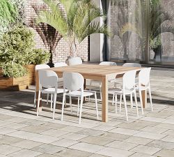 Saldano 9-Piece Teak Square Dining Table Set
