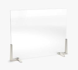 Axton Glass Single Panel Fireplace Screen