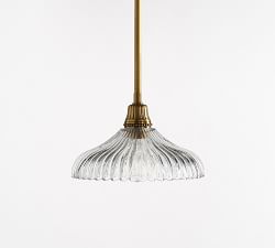 Rod Pendant - Fluted Glass (12&quot;)