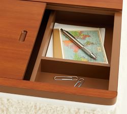 Walnut &amp; Sherpa Storage Lap Desk
