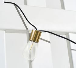 Brass Solar String Lights - 28'