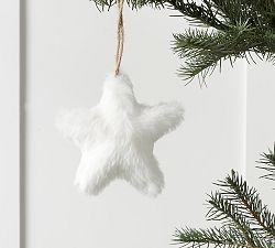 Fuzzy Faux Fur Star Ornament