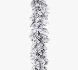 Artificial Flocked Blackmore Garland, Set of 2