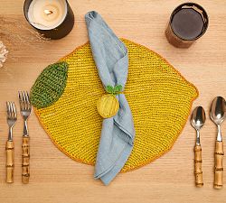 Handcrafted Lemon Placemat, Set of 4