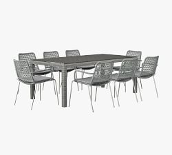 Elba 9-Piece Rectangular Dining Table with Dalhousie Dining Armchair Set