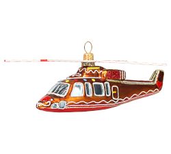 Handmade Heirloom Gingerbread Helicopter Ornament