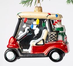 Handmade Heirloom Holiday Golf Cart Ornament