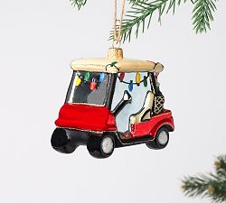 Handmade Heirloom Holiday Golf Cart Ornament