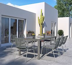 Elba 9-Piece Rectangular Dining Table with Dalhousie Dining Armchair Set