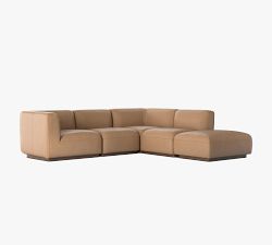 Mila Leather L-Shaped Chaise Sectional