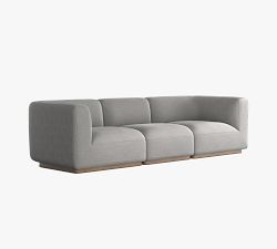 Mila Square Arm 3-Piece Modular Sofa