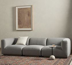 Mila Square Arm 3-Piece Modular Sofa