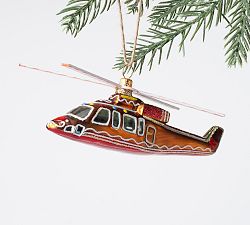 Handmade Heirloom Gingerbread Helicopter Ornament