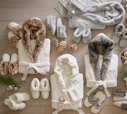 Gray Alpaca Faux Fur Robe