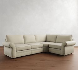 Pearce Roll Arm Reversible Reclining 4-Piece Wedge Sectional (120")