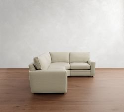 Pearce Square Arm Reversible Reclining 4-Piece Wedge Sectional (125&quot;)