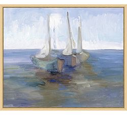 Day Sailing Framed Canvas
