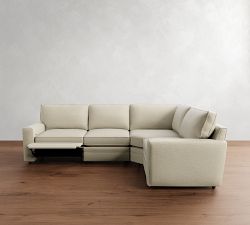 Pearce Square Arm Reversible Reclining 4-Piece Wedge Sectional (125&quot;)