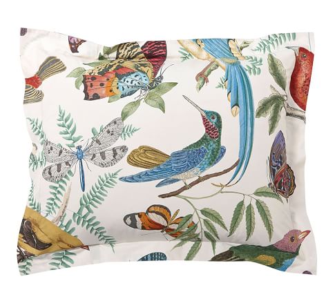 Fauna Bird Print Percale Sham