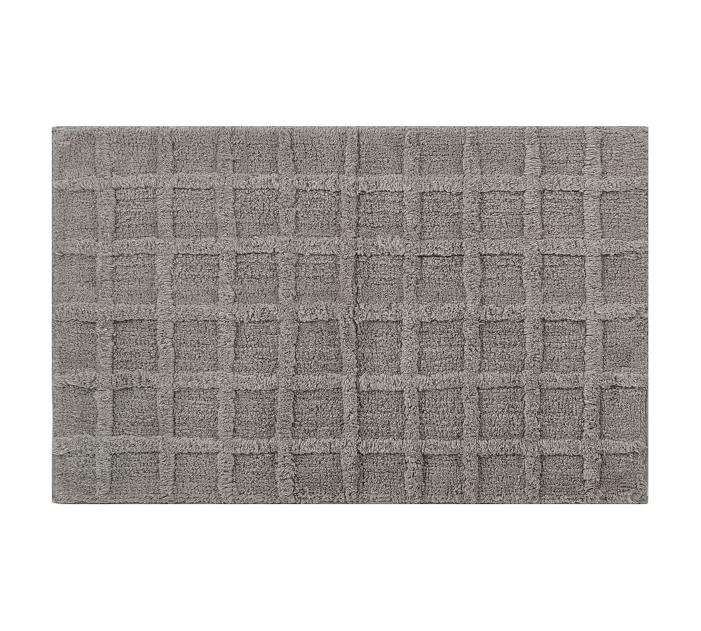 Arlette Cotton Bath Mat - Gray, 20" x 30"