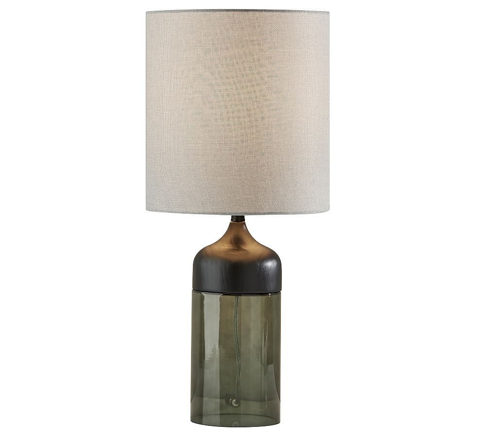 Stephe Glass Table Lamp (17"- 23") - Large 22.75", Black
