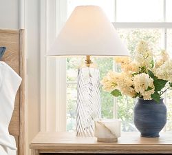 Marlo Optic Glass Table Lamp (26")