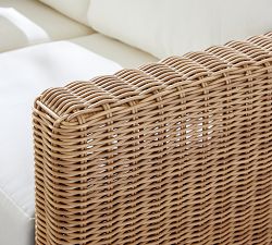 Huntington Wicker 4-Piece Square Arm Outdoor Sectional (99&quot;)