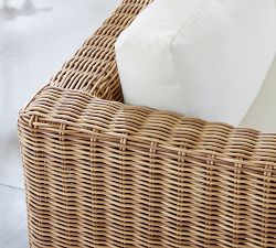 Huntington Wicker 4-Piece Square Arm Outdoor Sectional (99&quot;)
