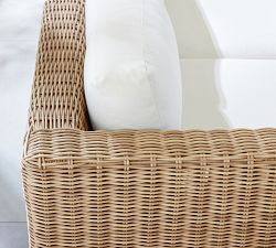 Huntington Wicker 4-Piece Square Arm Outdoor Sectional (99&quot;)