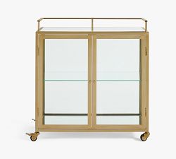 Vitrine Metal Bar Cart (32")