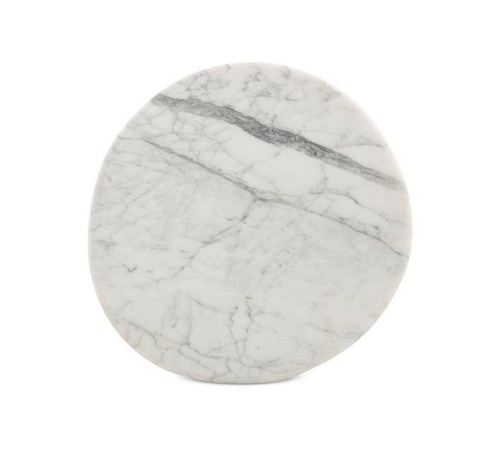 Close-up of white marble surface with gray veining