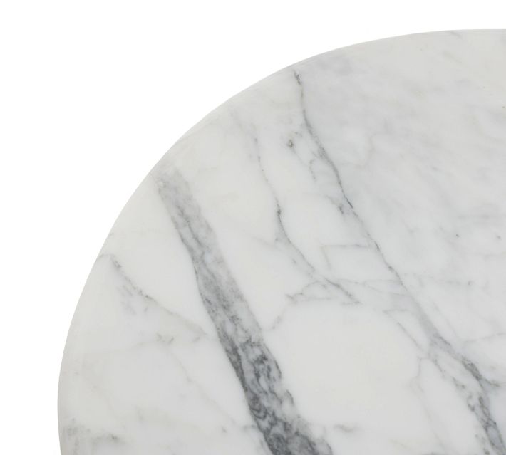 Close-up of marble veining on table surface