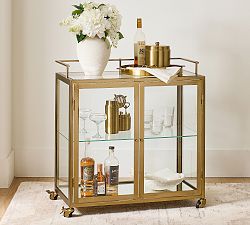 Vitrine Metal Bar Cart (32")