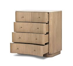 Chandon 5-Drawer Marble Dresser (38.8")