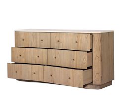 Chandon 6-Drawer Marble Dresser (65")