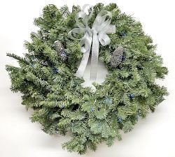 Handcrafted Lit Fresh Evergreen Eucalyptus and Pinecone Indoor/Outdoor Botanicals