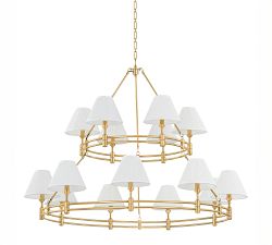 Jamey Two Tiered Shaded Round Chandelier (50")