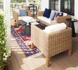 Huntington Petite Square-Arm Outdoor Lounge Chair