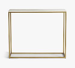 Open Box: Delaney Marble Console Table (36") - Brass