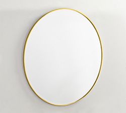 Open Box: Vintage Round Mirror (42") - Brass