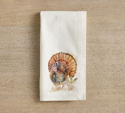 Bedford Harvest Turkey Cotton/Linen Napkins - Set of 4