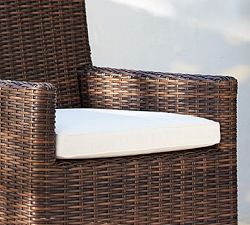 Torrey Wicker Square Arm Outdoor Dining Chair