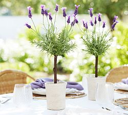 Monique Lhuillier Faux Lavendar Potted Topiary