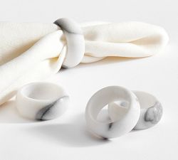 Providence Marble Napkin Rings - Set of 4